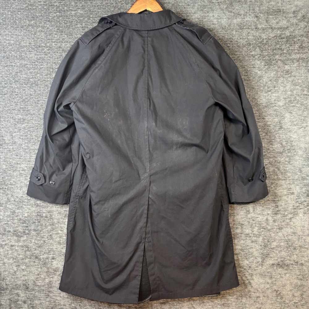 DSCP Quarterdeck Collection Black All Weather Trench Coat Men 38S Liner Military - Picture 7 of 12